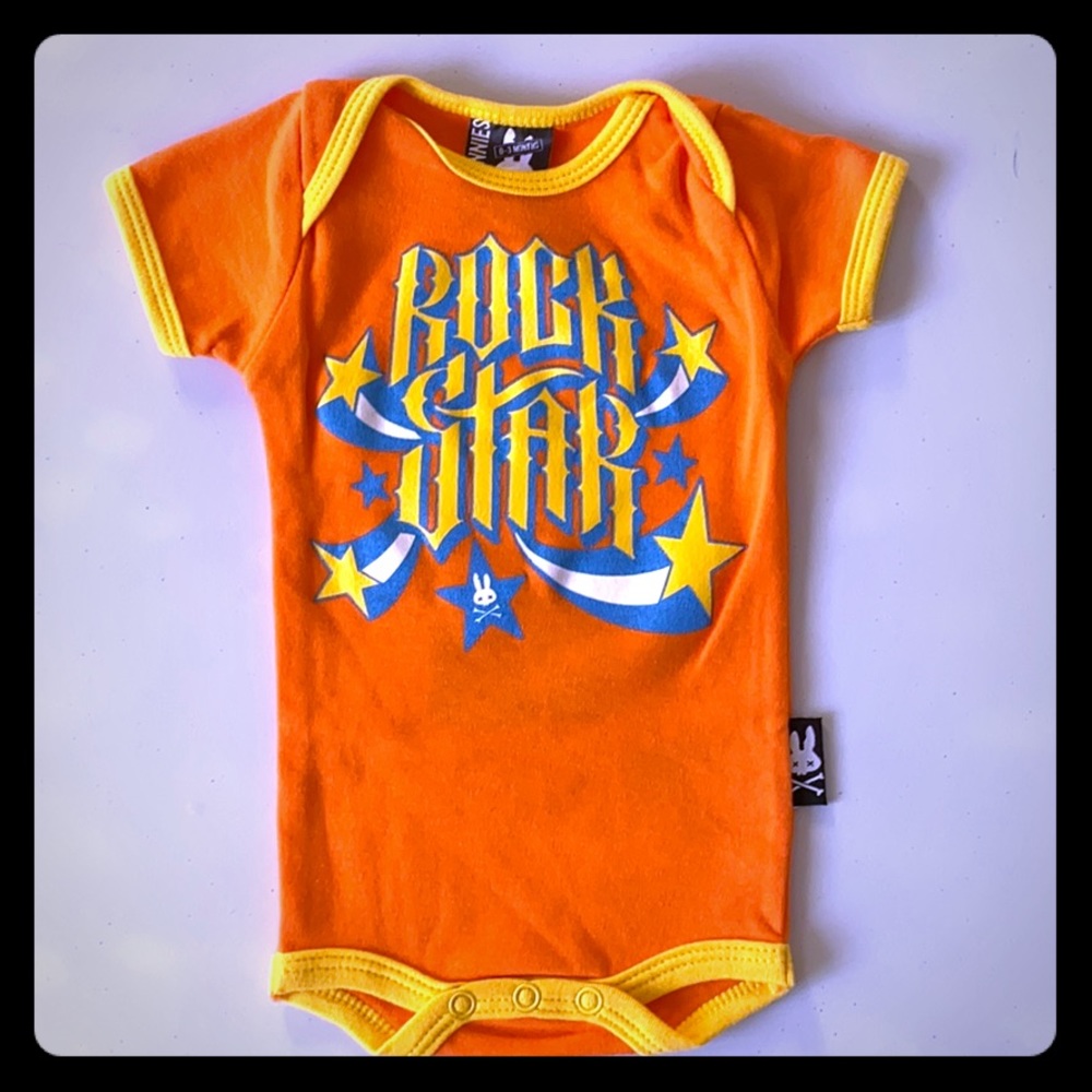 Baby romper Rock Star print size 0-3M